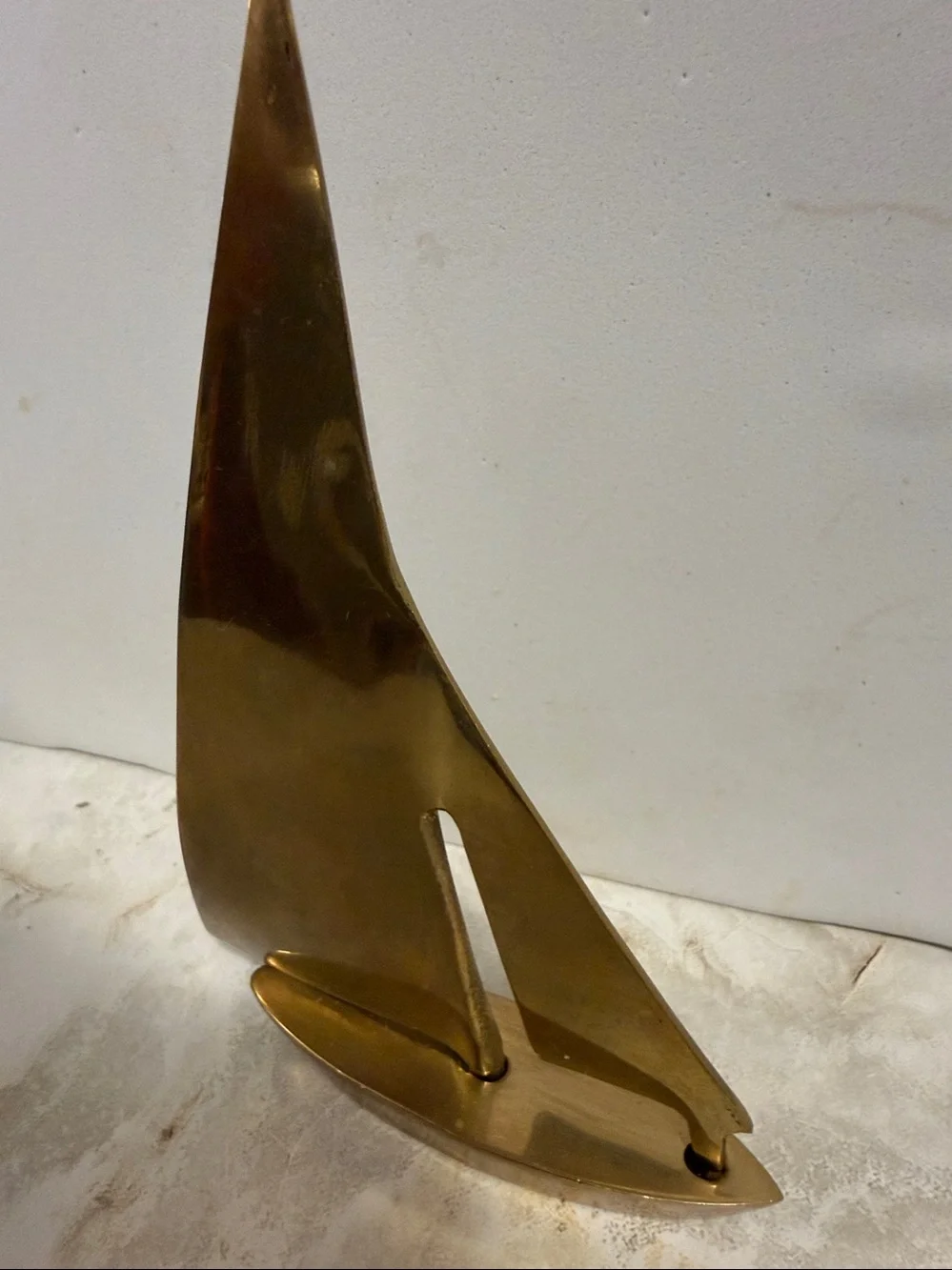 Vintage sail boat  solid brass figurine  Home Accents